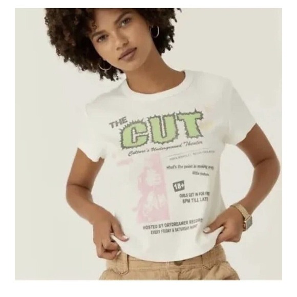 Daydreamer by Free People The Cut Shrunken Tee Top XS New With Tags - Picture 6 of 11